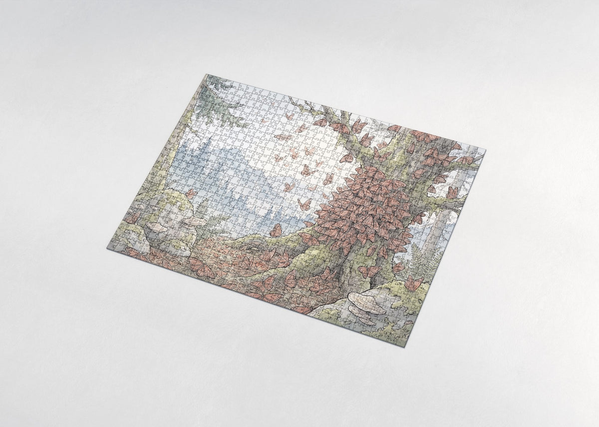 Monarch Clusters at the Mexican Sanctuary jigsaw puzzle - assembled puzzle
