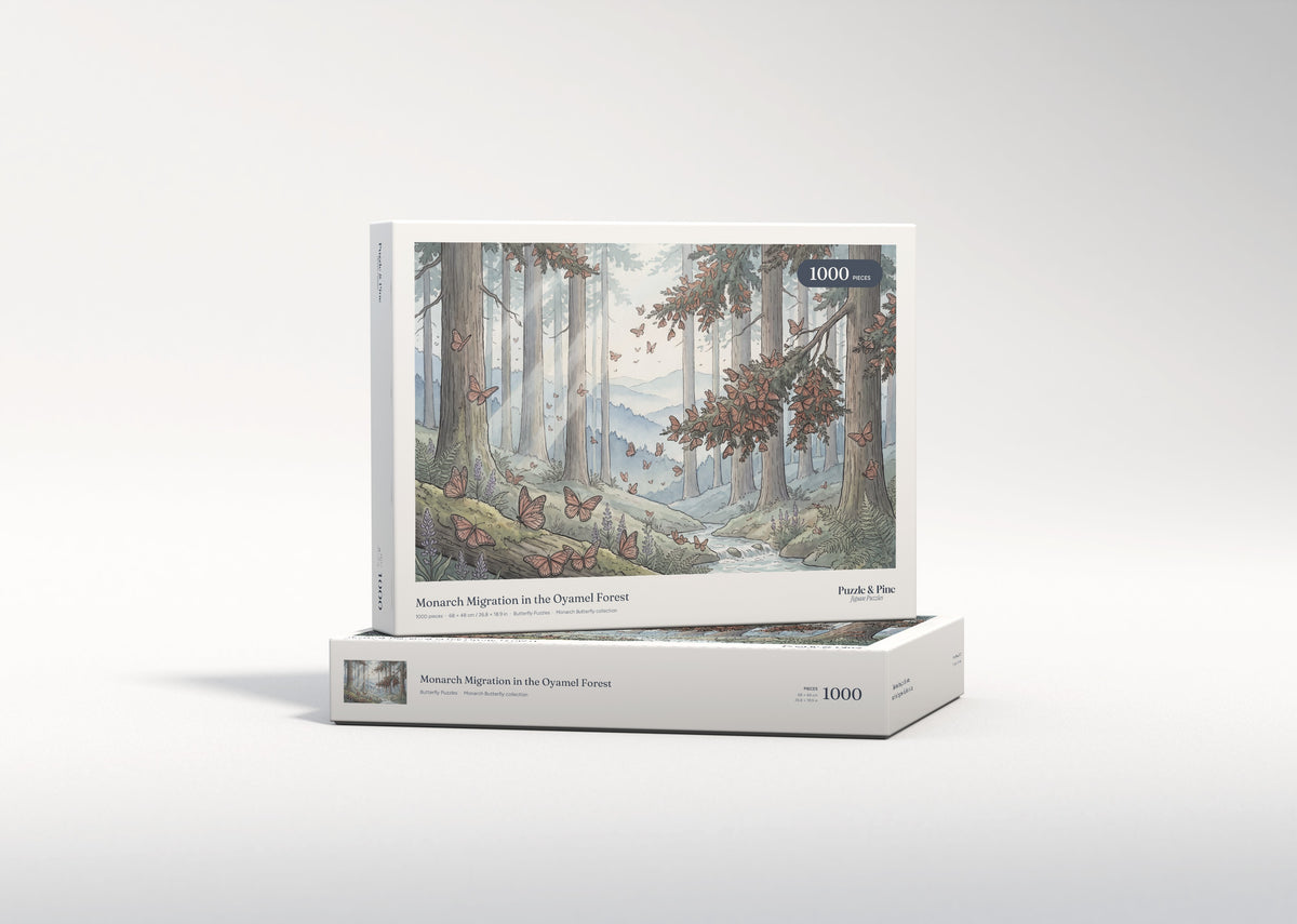 Monarch Migration in the Oyamel Forest jigsaw puzzle - gift box