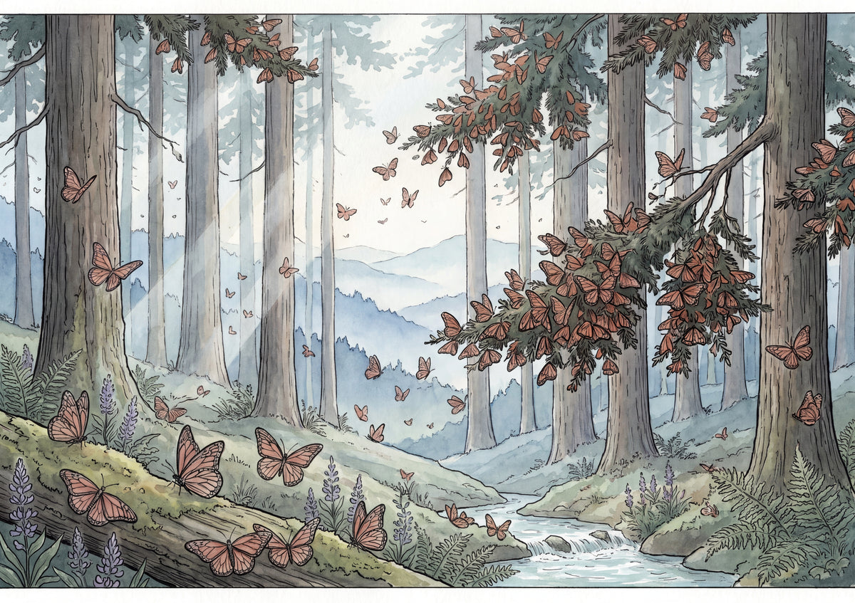 Monarch Migration in the Oyamel Forest jigsaw puzzle