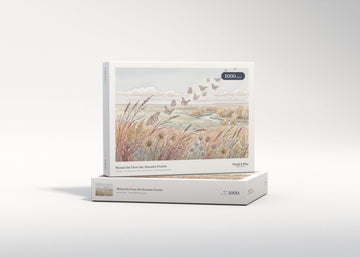 Monarchs Over the Autumn Prairie jigsaw puzzle - gift box