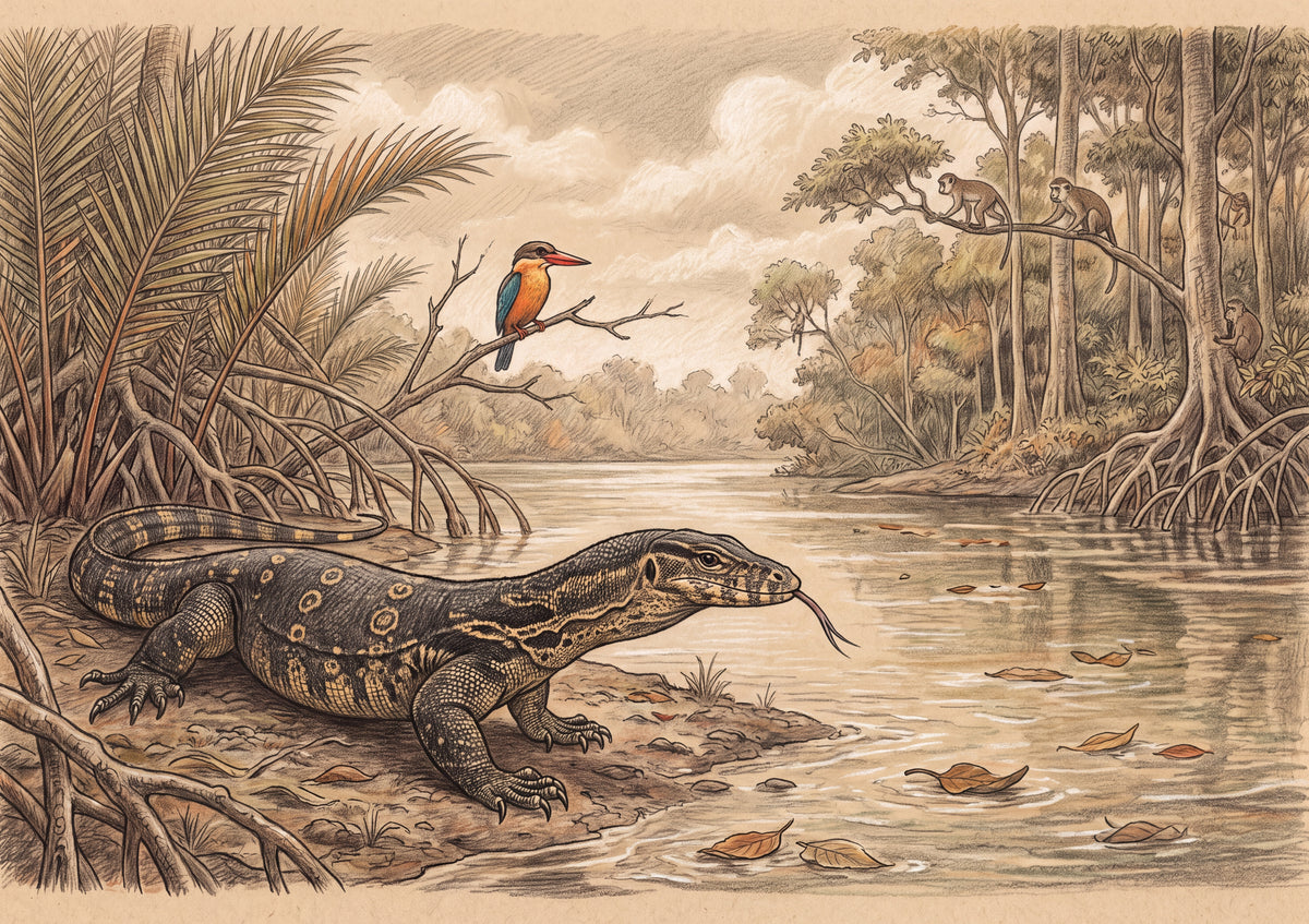 Monitor Lizard at the River jigsaw puzzle