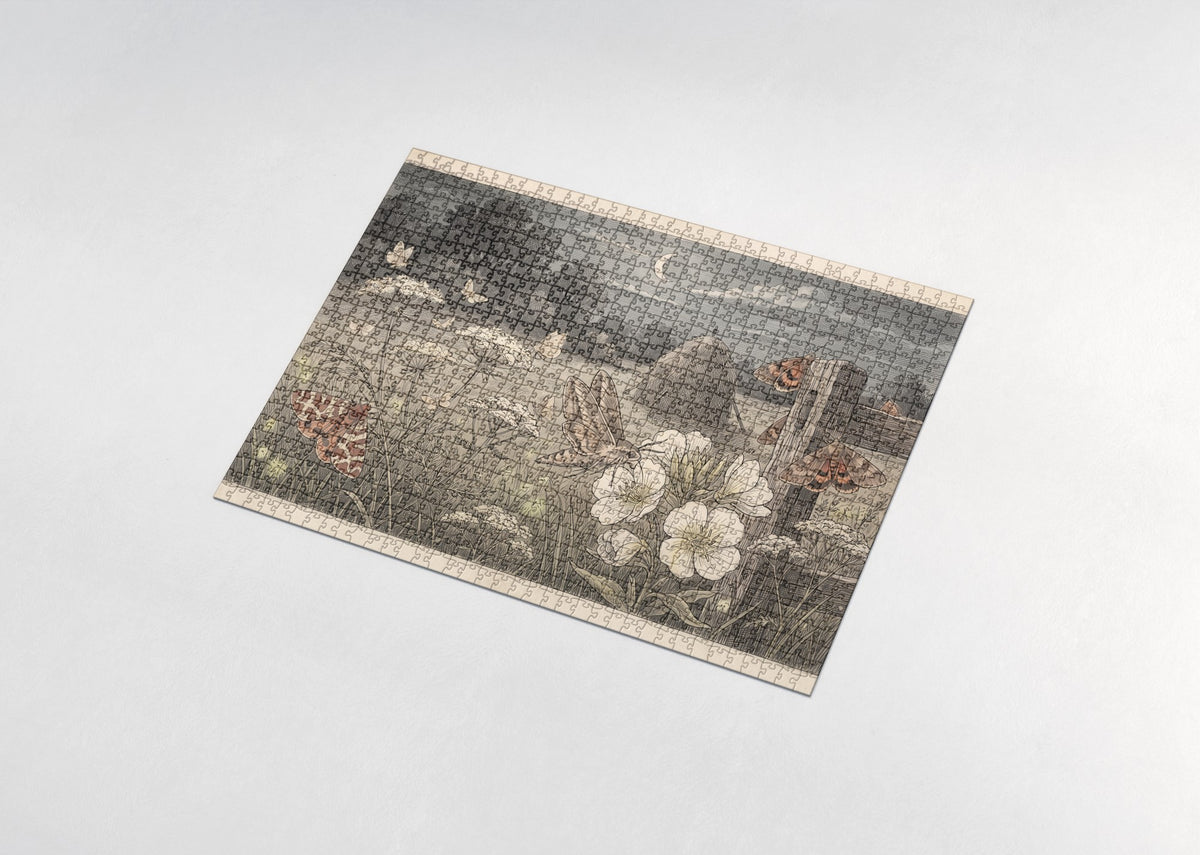 Moths of the Night Meadow jigsaw puzzle - assembled puzzle