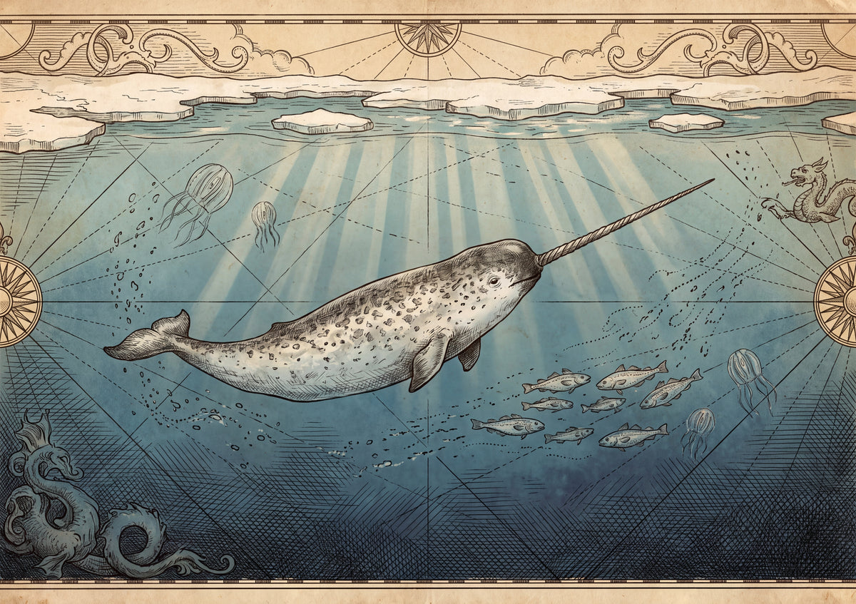Narwhal in the Deep Blue jigsaw puzzle
