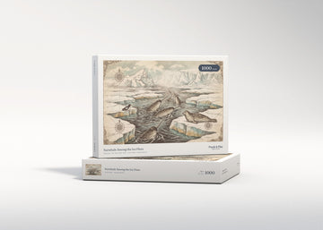 Narwhals Among the Ice Floes jigsaw puzzle - gift box