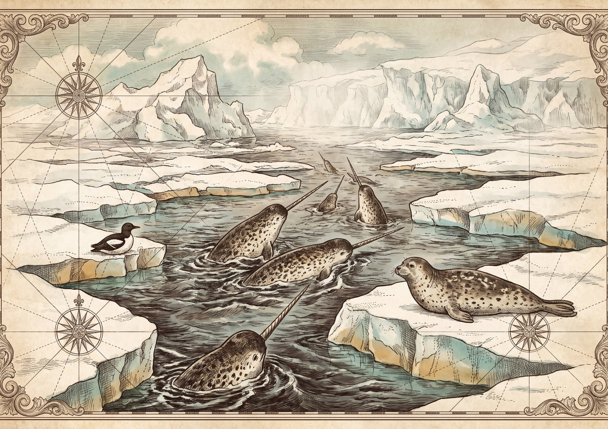 Narwhals Among the Ice Floes jigsaw puzzle