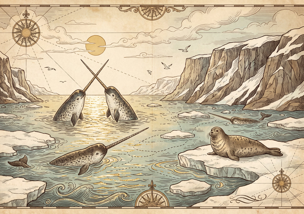 Narwhals Under the Midnight Sun jigsaw puzzle