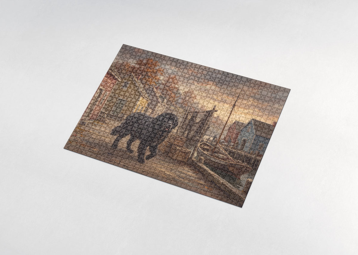Newfoundland in the Autumn Fishing Village jigsaw puzzle - assembled puzzle