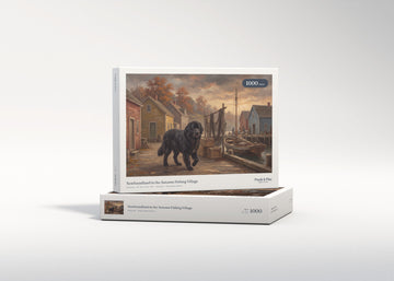 Newfoundland in the Autumn Fishing Village jigsaw puzzle - gift box