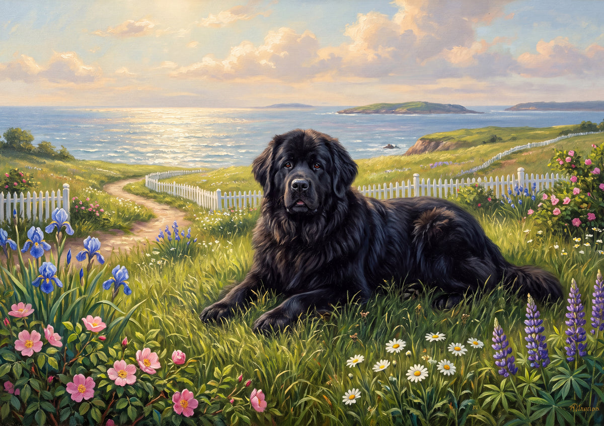 Newfoundland in the Seaside Meadow jigsaw puzzle