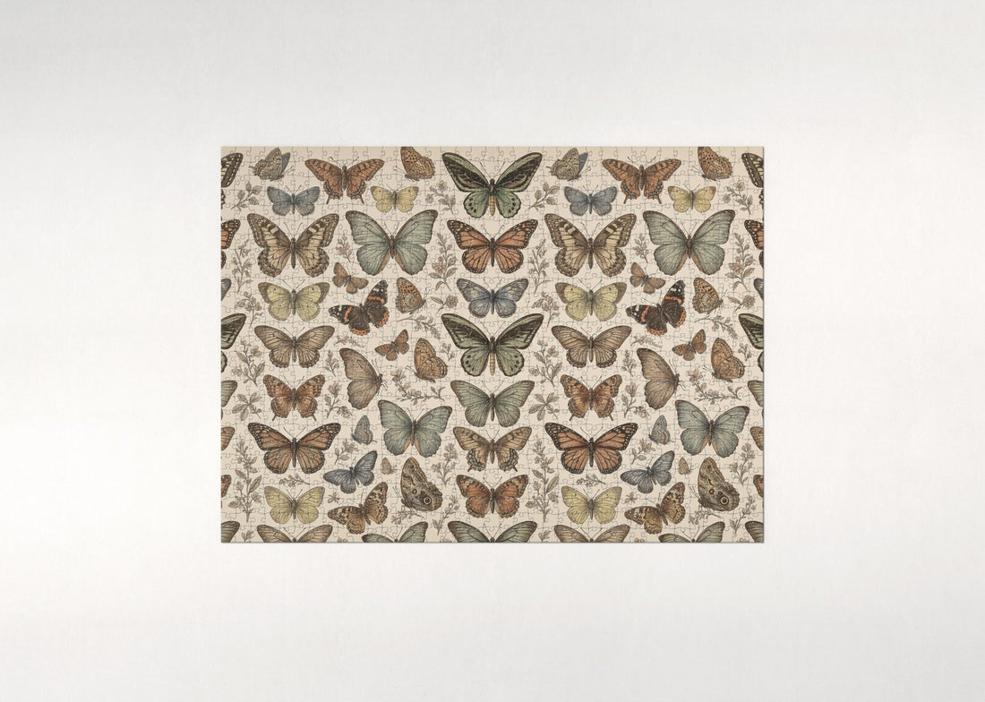 Ninety Nine Butterflies Collage jigsaw puzzle - gift box