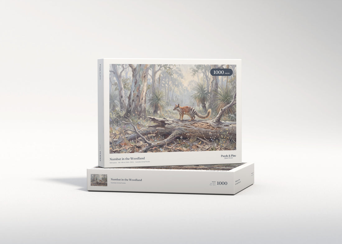 Numbat in the Woodland jigsaw puzzle - gift box
