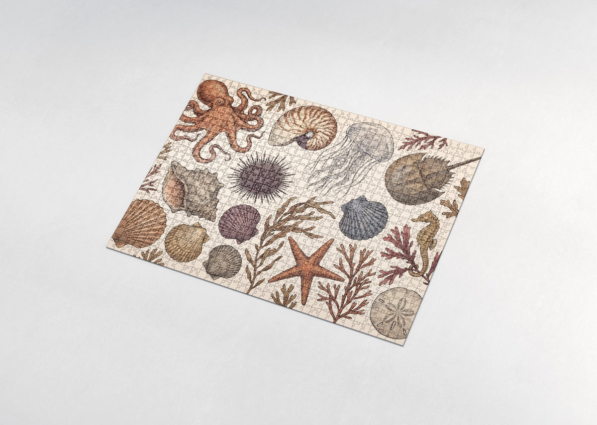 Ocean Life Vintage Plate jigsaw puzzle - assembled puzzle
