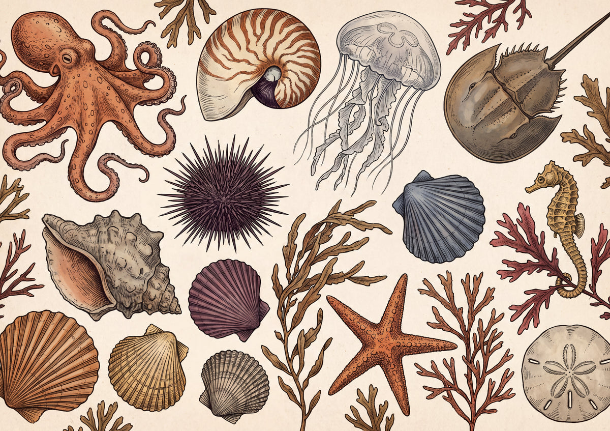 Ocean Life Vintage Plate jigsaw puzzle