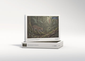 Ocelot in the Amazon Undergrowth jigsaw puzzle - gift box