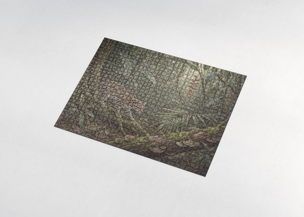 Ocelot in the Amazon Undergrowth jigsaw puzzle - assembled puzzle