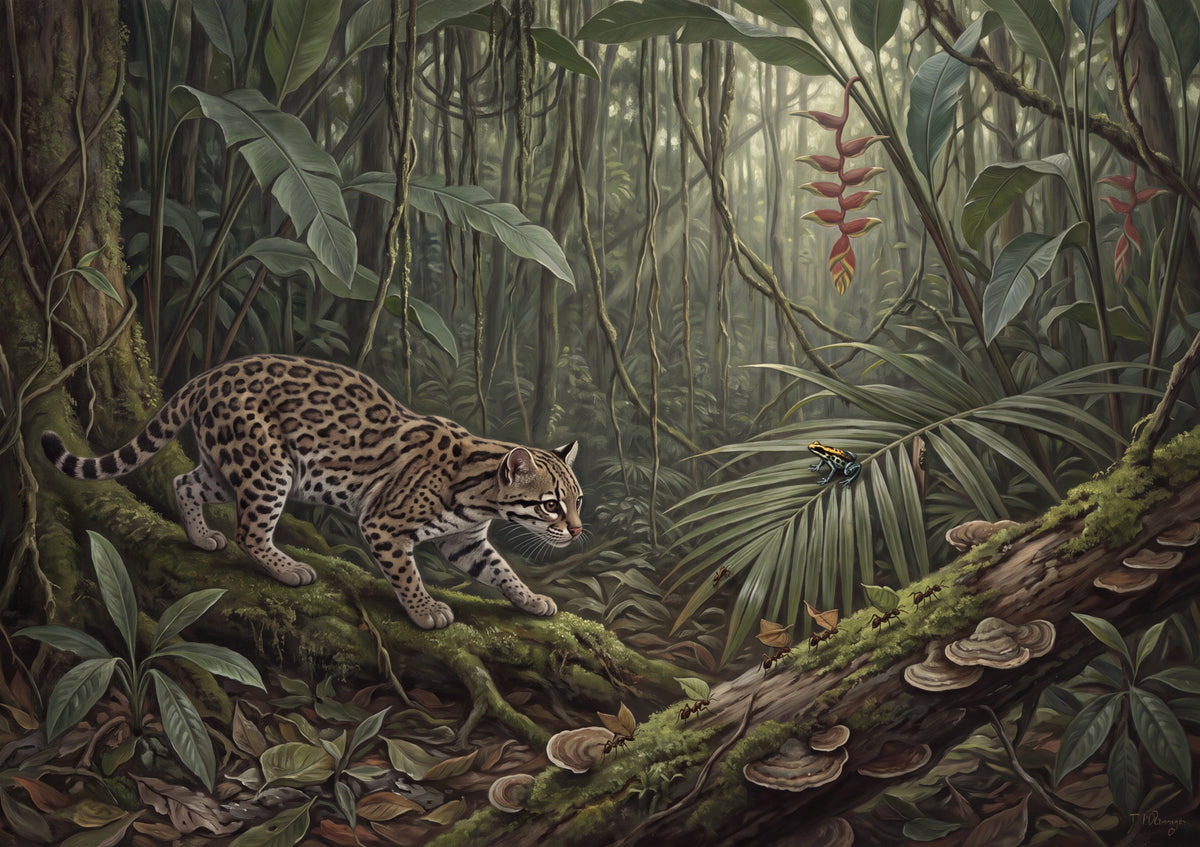 Ocelot in the Amazon Undergrowth jigsaw puzzle