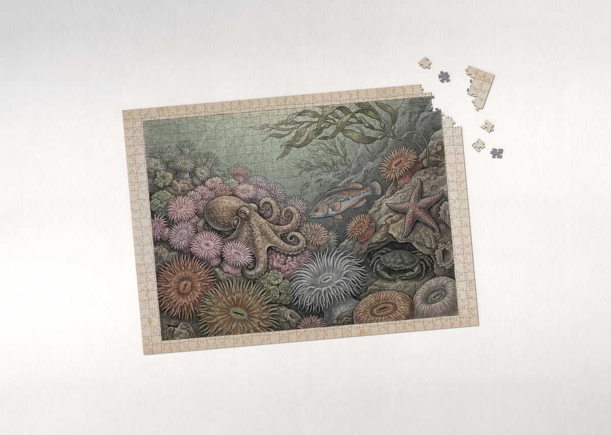 Octopus Among the Sea Anemones jigsaw puzzle - puzzle with loose pieces