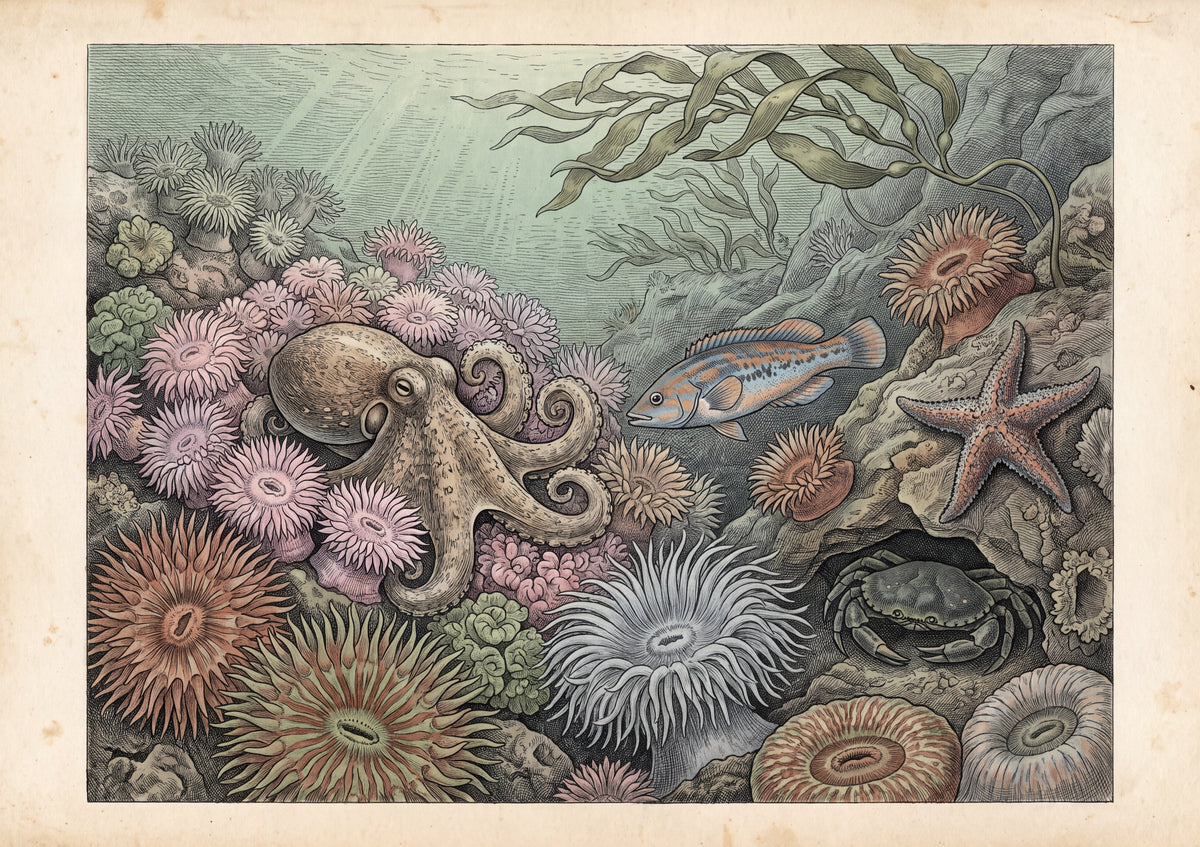 Octopus Among the Sea Anemones jigsaw puzzle