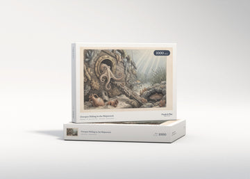 Octopus Hiding in the Shipwreck jigsaw puzzle - gift box
