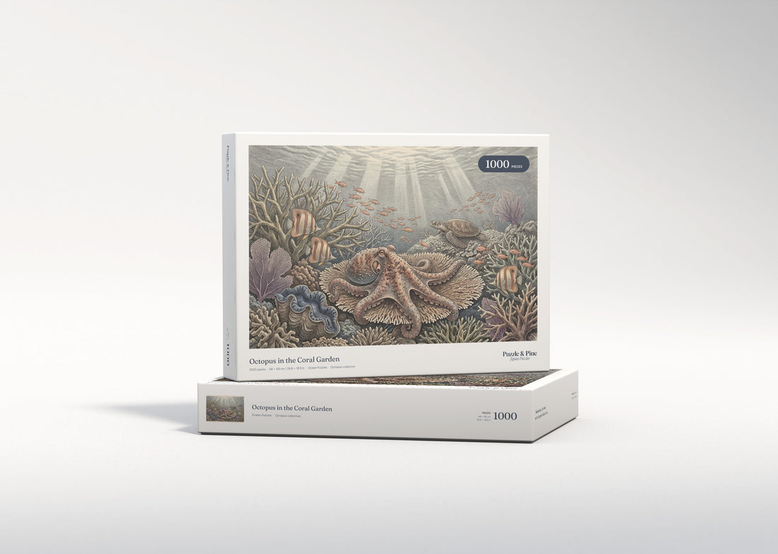 Octopus in the Coral Garden jigsaw puzzle - gift box