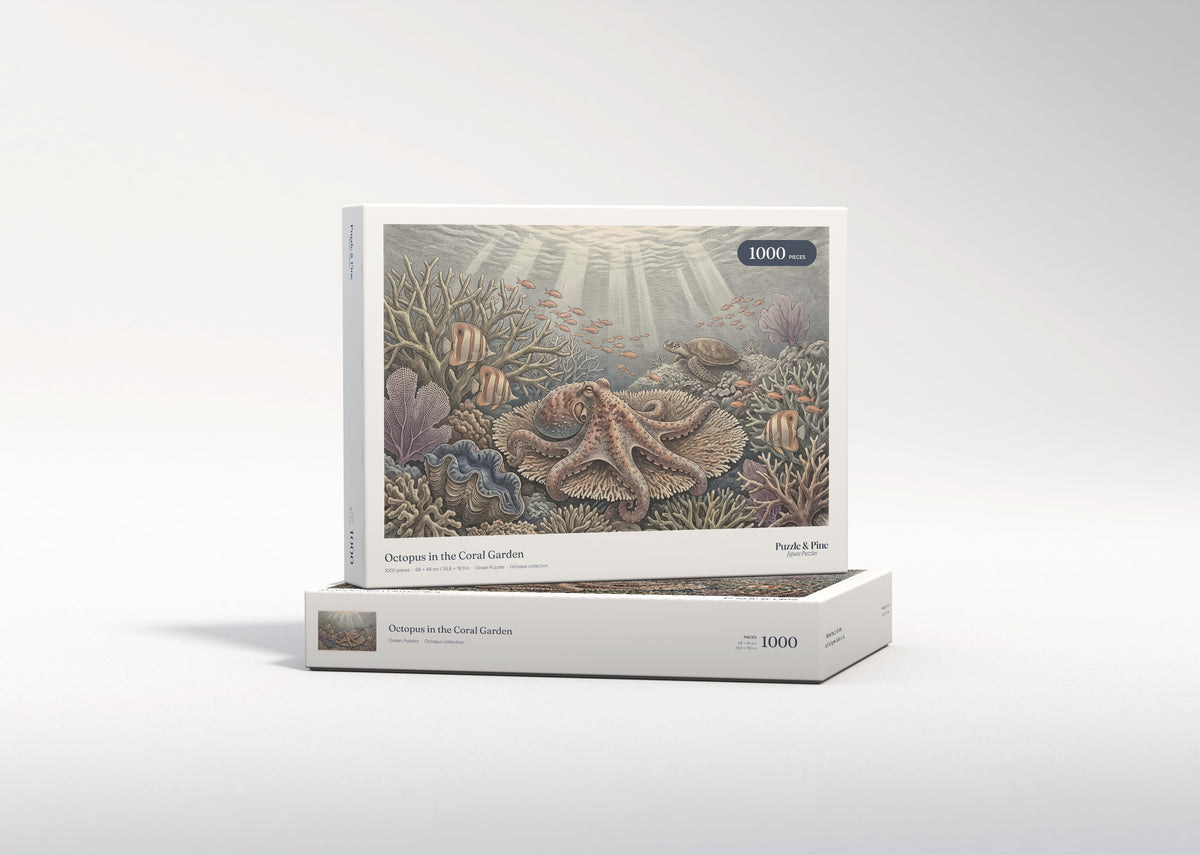 Octopus in the Coral Garden jigsaw puzzle - gift box