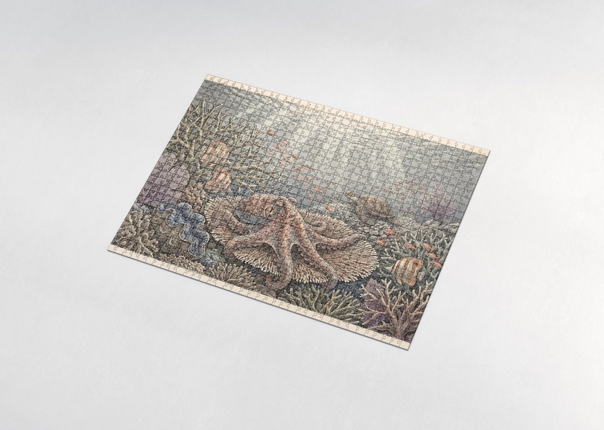Octopus in the Coral Garden jigsaw puzzle - assembled puzzle