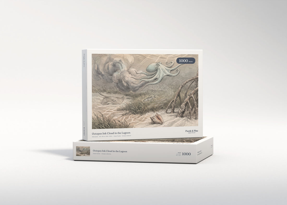 Octopus Ink Cloud in the Lagoon jigsaw puzzle - gift box
