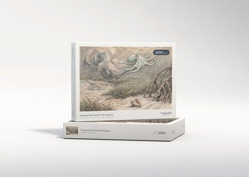 Octopus Ink Cloud in the Lagoon jigsaw puzzle - gift box