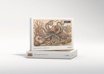 Octopus Tentacles Vintage Illustration jigsaw puzzle - gift box