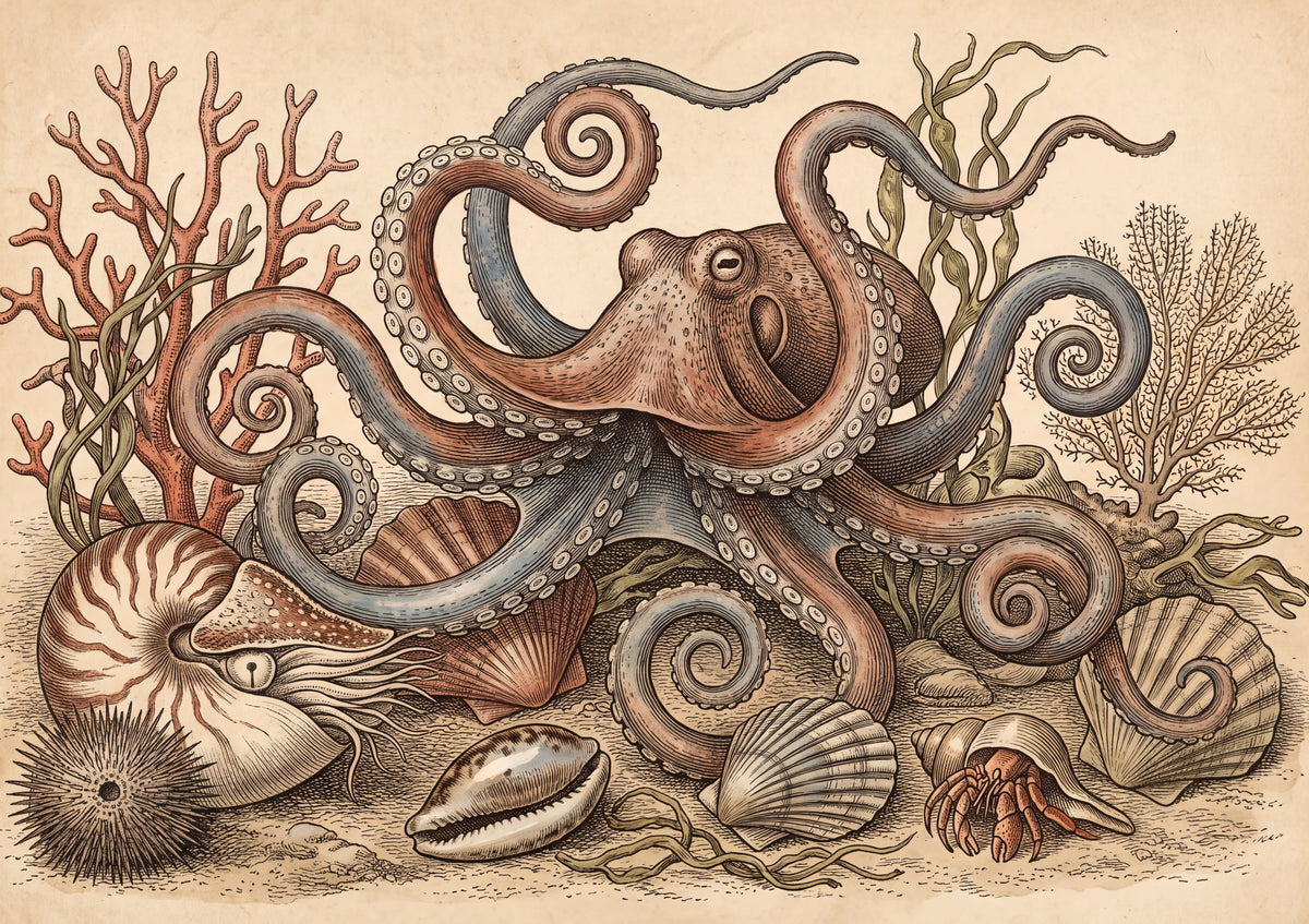 Octopus Tentacles Vintage Illustration jigsaw puzzle