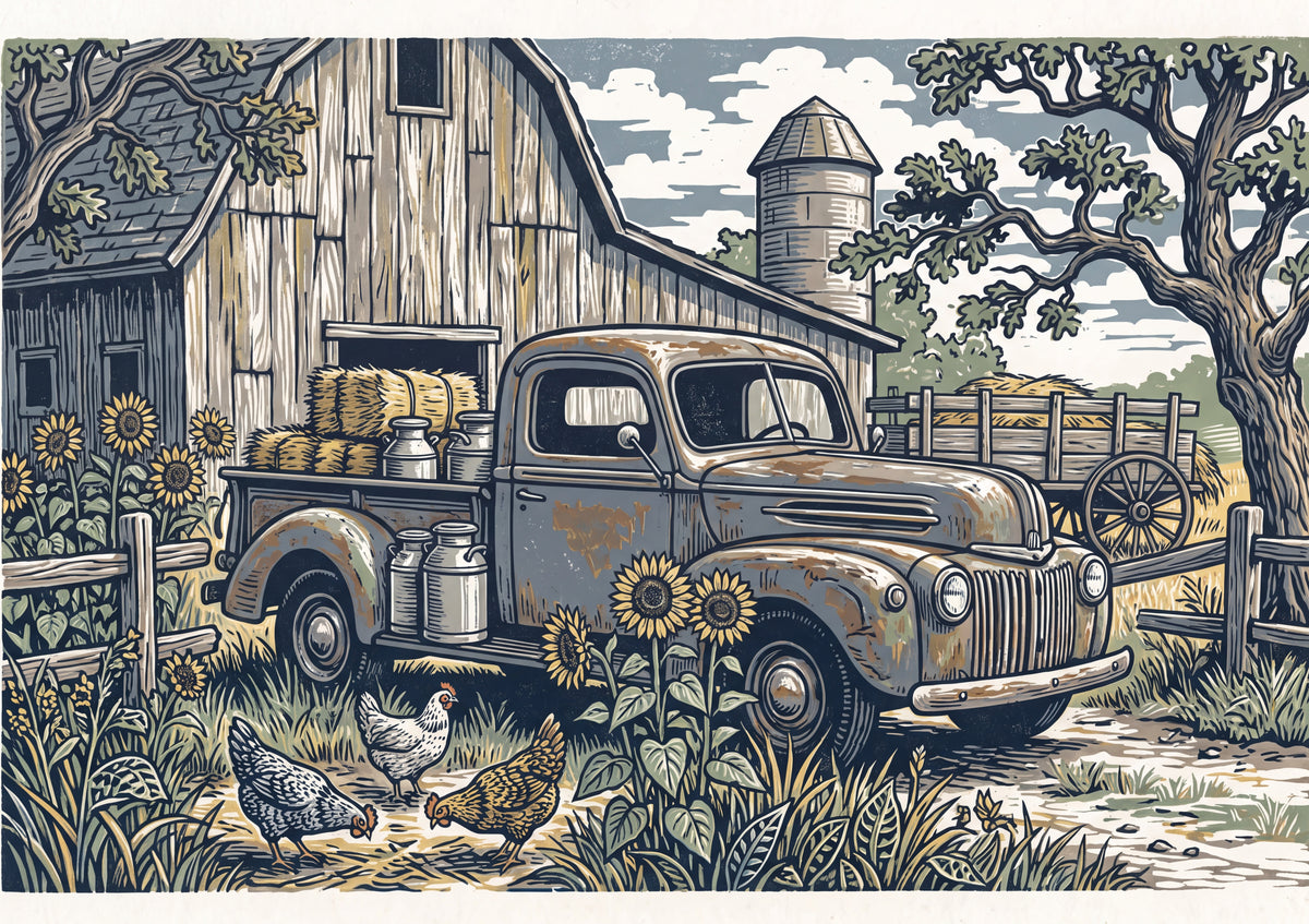 Old Farm Truck at the Barn jigsaw puzzle