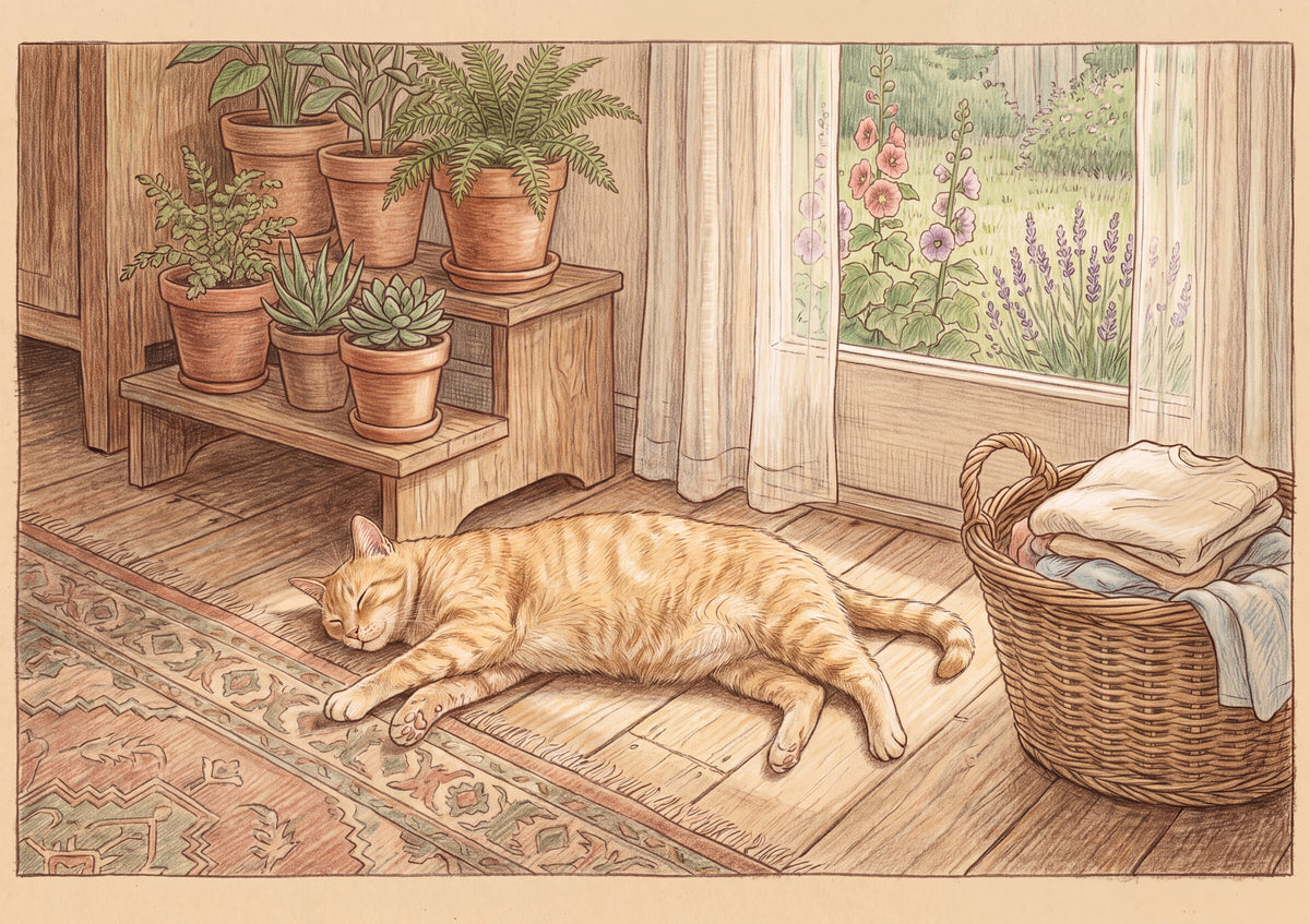 Orange Tabby In the Morning Sunbeam jigsaw puzzle