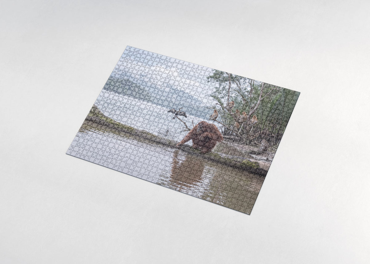 Orangutan at the River's Edge jigsaw puzzle - assembled puzzle