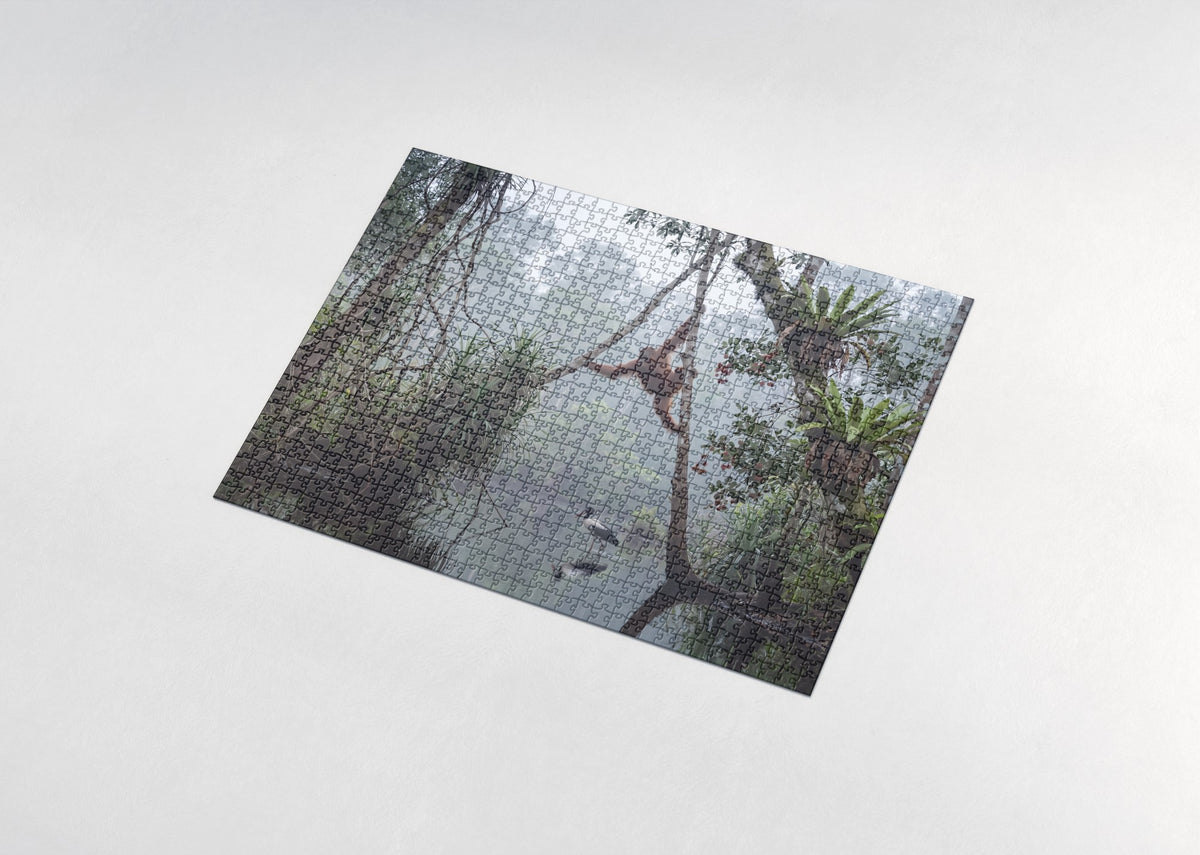 Orangutan Swinging Through the Jungle jigsaw puzzle - assembled puzzle