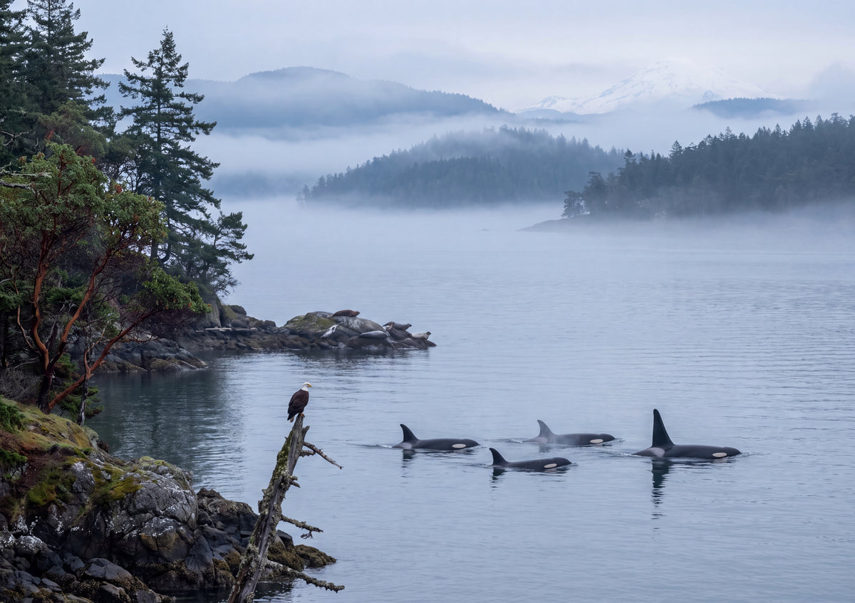 Orca Pod in the Pacific Northwest jigsaw puzzle