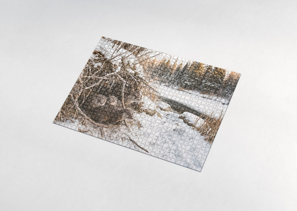Otter Pups in the Den jigsaw puzzle - assembled puzzle