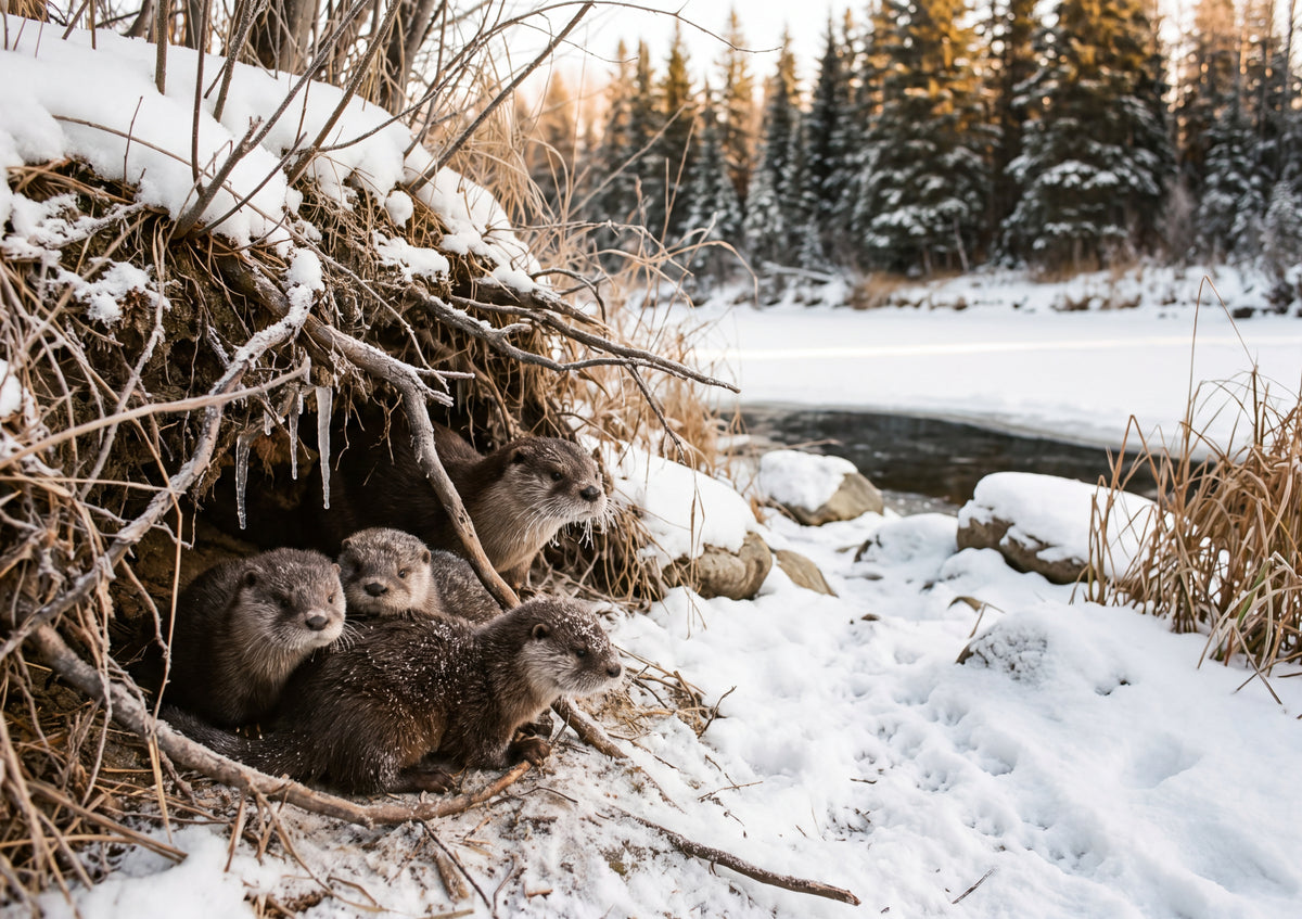 Otter Pups in the Den jigsaw puzzle