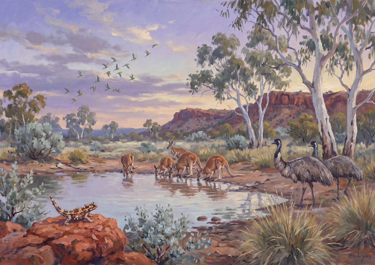 Outback Wildlife at Dusk jigsaw puzzle