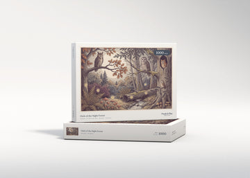 Owls of the Night Forest jigsaw puzzle - gift box