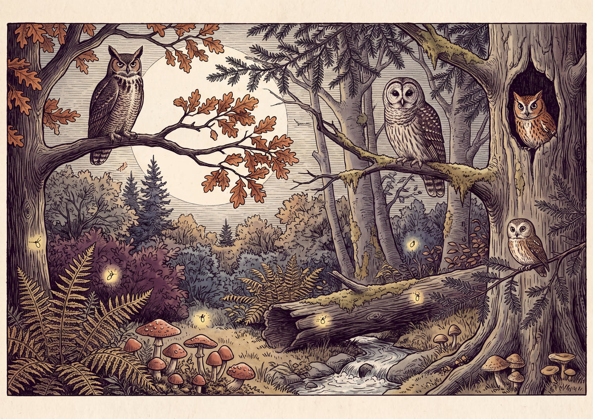 Owls of the Night Forest jigsaw puzzle