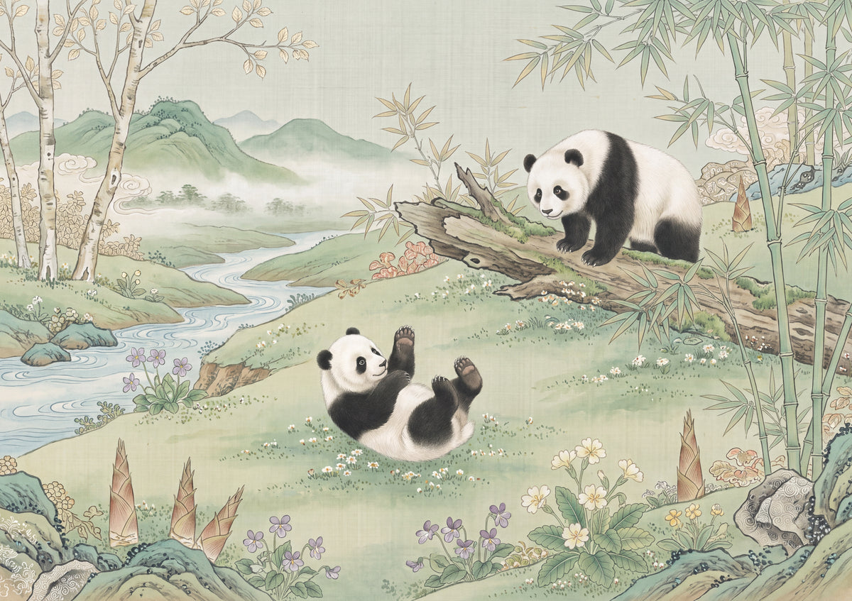 Panda Cubs Tumbling jigsaw puzzle
