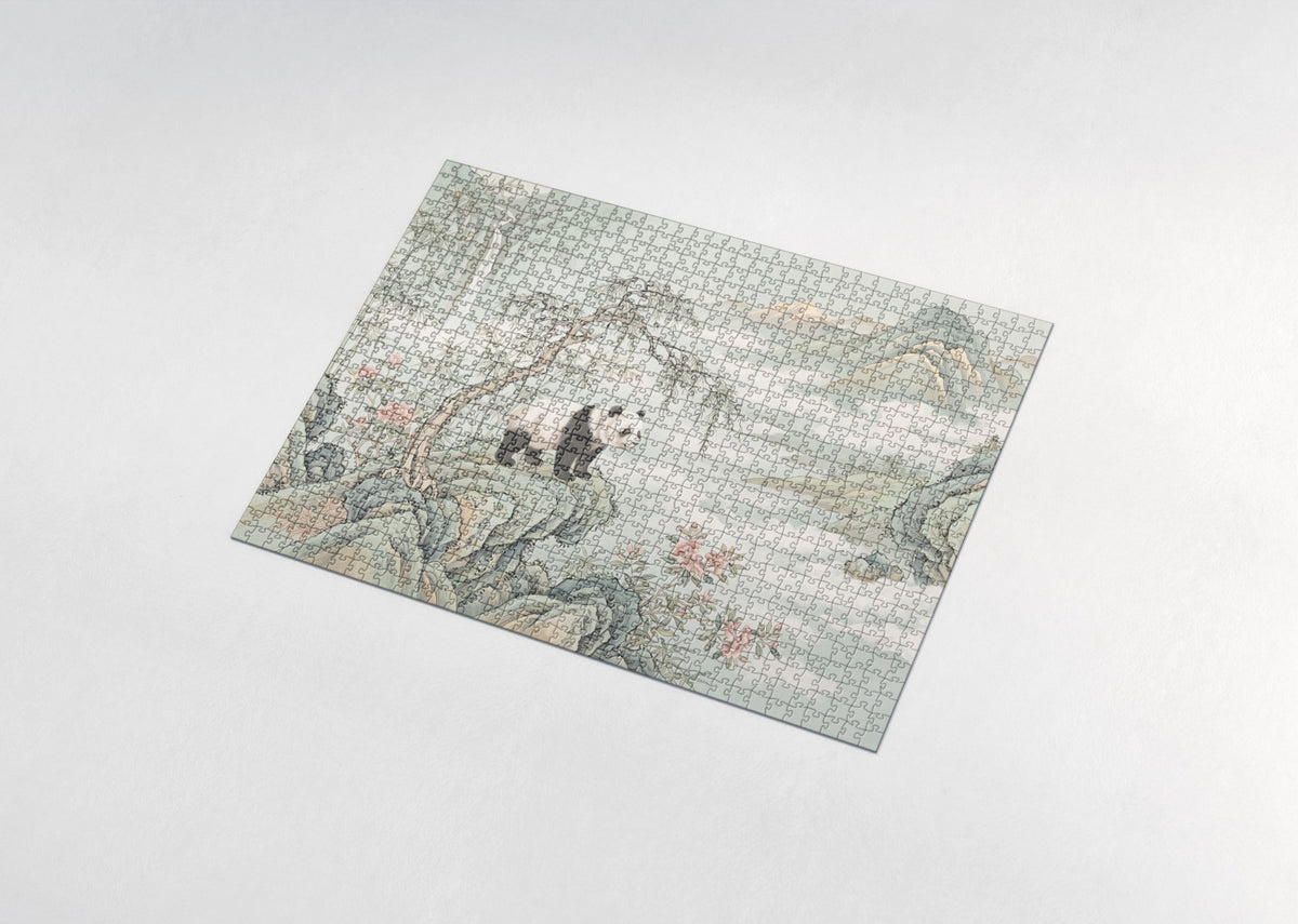 Panda in the Misty Sichuan Mountains jigsaw puzzle - assembled puzzle