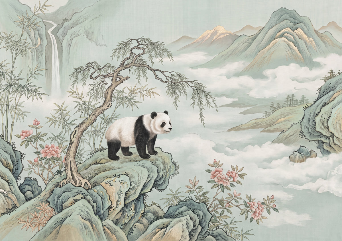 Panda in the Misty Sichuan Mountains jigsaw puzzle
