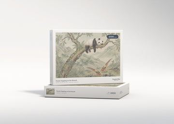 Panda Napping on the Branch jigsaw puzzle - gift box