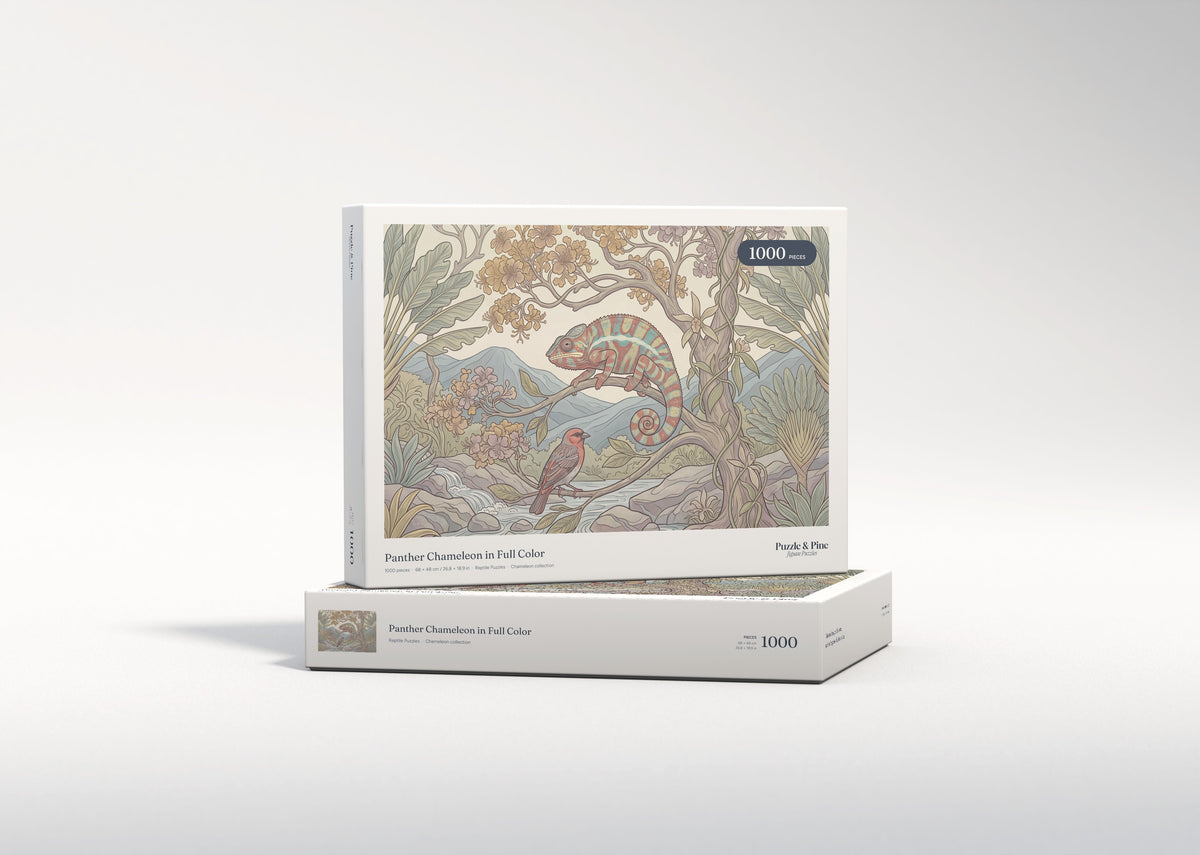 Panther Chameleon in Full Color jigsaw puzzle - gift box