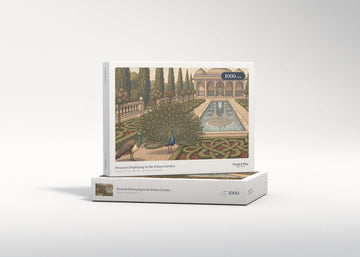 Peacock Displaying in the Palace Garden jigsaw puzzle - gift box