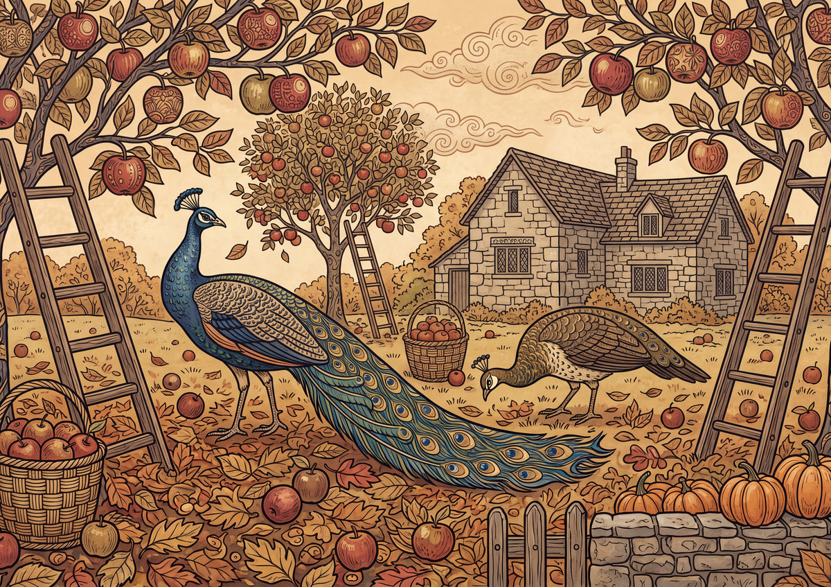 Peacock in the Autumn Orchard jigsaw puzzle