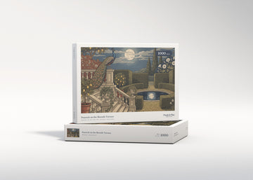 Peacock on the Moonlit Terrace jigsaw puzzle - gift box