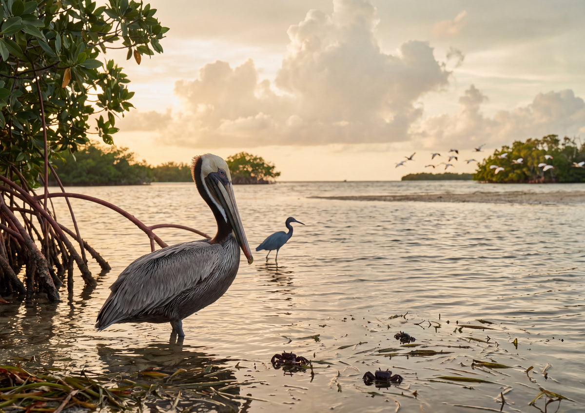 Pelican at the Mangrove Shallows jigsaw puzzle