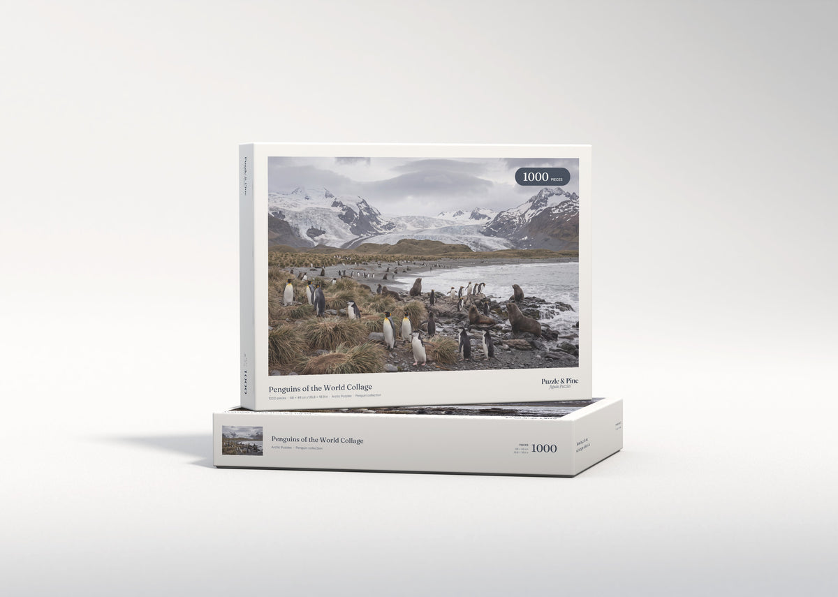 Penguins of the World Collage jigsaw puzzle - gift box